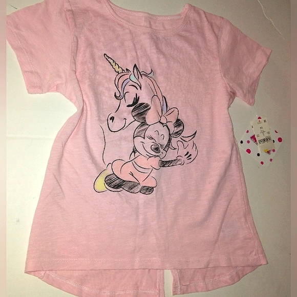 ☆NWT☆Adorable Disney MINNIE MOUSE Pink Short Sleeve Top☆Toddler 5T - Picture 2 of 9